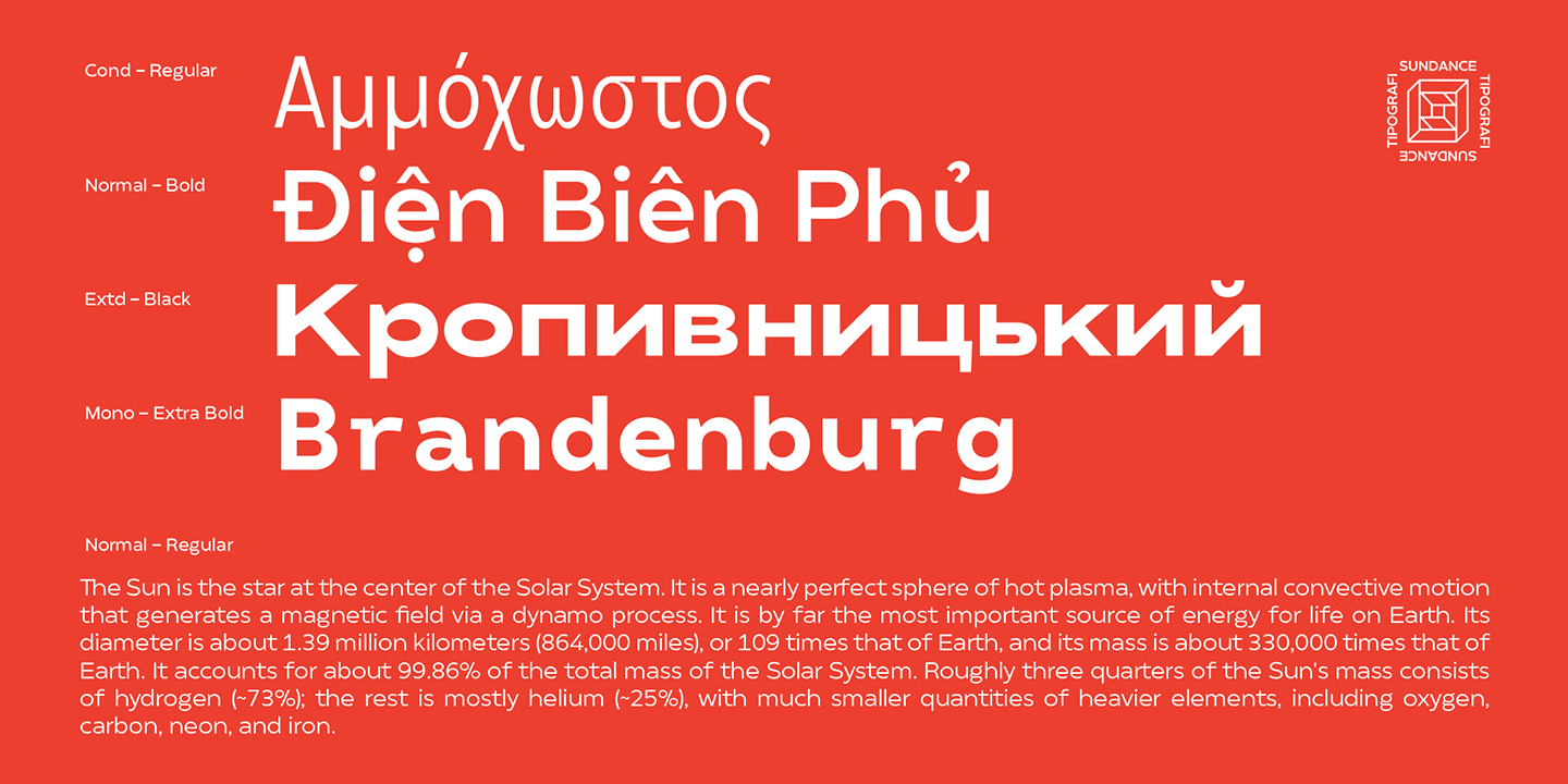 Example font Matahari Sans Condensed #11